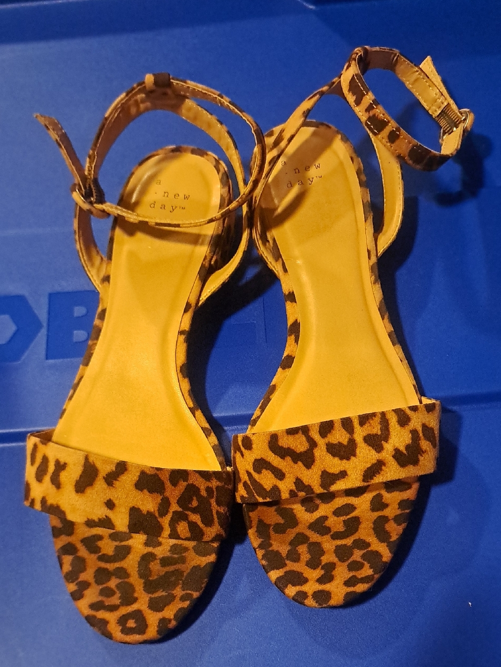 A New Day- Leopard Print Ankle-Strap Sandal in Brown